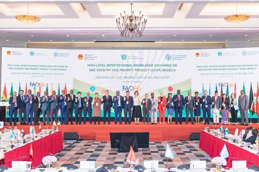 The Ambassador of Algeria attend and deliver a speech in the High-Level Inter-regional Knowledge Exchange on One Country One Priority Product (OCOP) Models